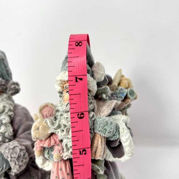 Vtg Holiday Workshop Christmas Collection Gray Ceramic Figurine Santa Lot of 2 - Picture 4 of 10